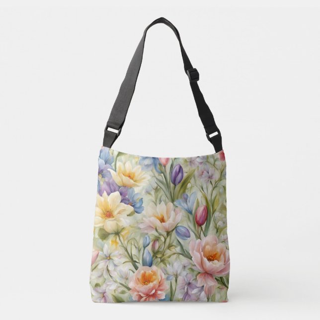 Bolsa Ajustável Flores de primavera sofisticadas e refinadas. Pint (Frente)