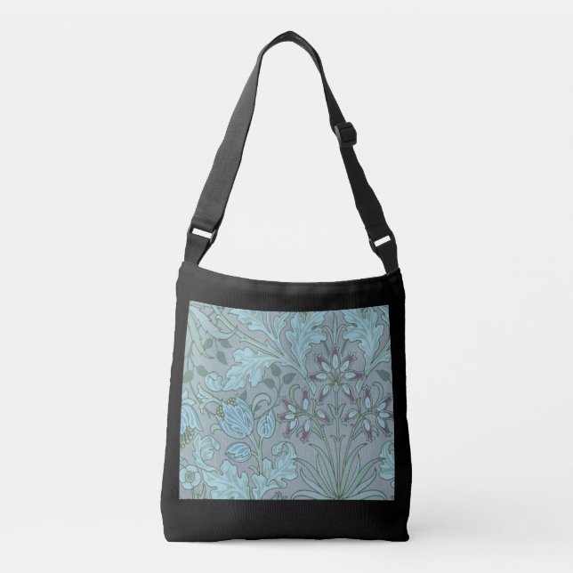 Bolsa Ajustável Flores Decorativas Azul Pastel (Frente)