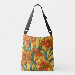 Bolsa Ajustável Flores do dia, azuis e amarelas,