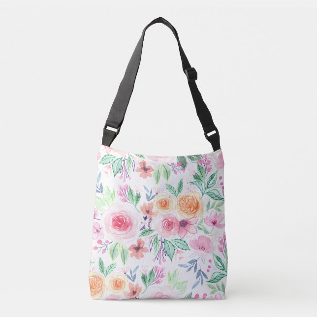 Bolsa Ajustável Flores e folhas aquícolas (Frente)
