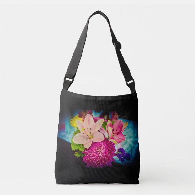 Bolsa Ajustável Flores E Nuvens Saco (Frente)