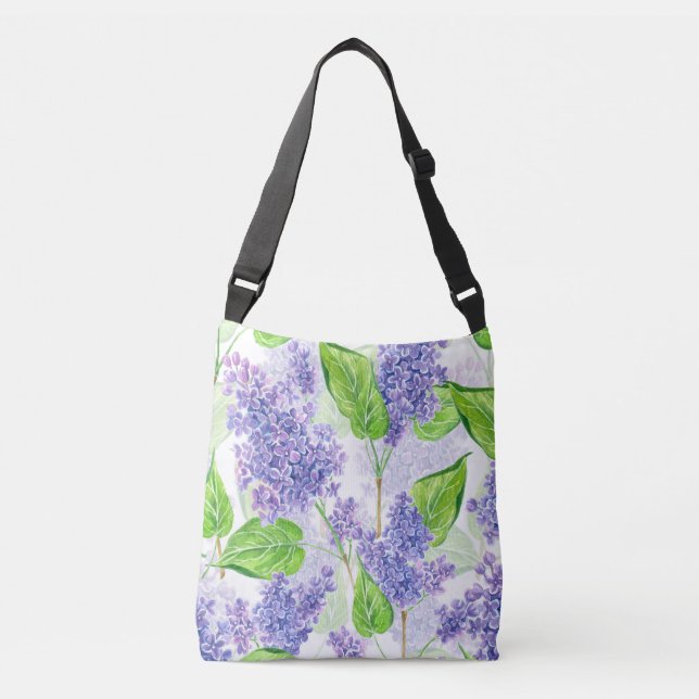 Bolsa Ajustável Flores lilás aquáticas (Frente)