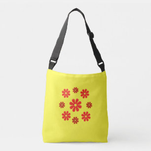 Bolsa Ajustável Flores primavera, vermelhas escuras e amarelas bri