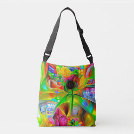 Bolsa Ajustável Flores Psicodélicas abstrato