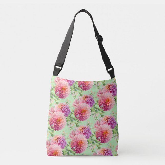 Bolsa Ajustável Flores Rosa Dahlia (Frente)