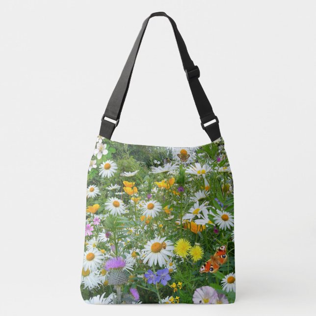 Bolsa Ajustável Flores selvagens e Borboletas (Frente)