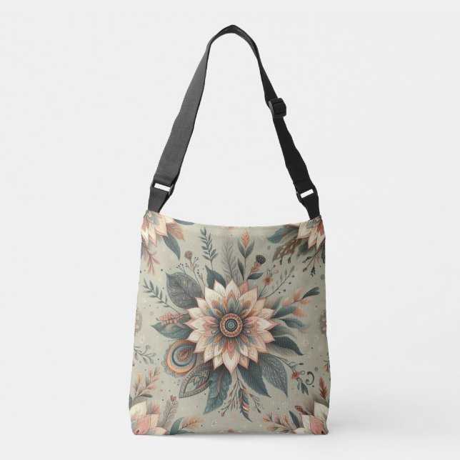 Bolsa Ajustável Flores sobre Salvia (Frente)