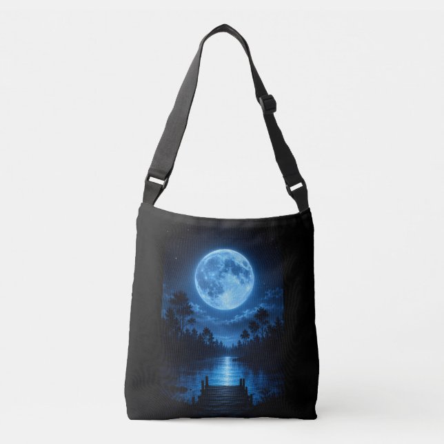 Bolsa Ajustável Floresta Celestial Iluminada pela Lua Estética (Frente)