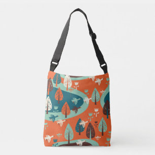 Bolsa Ajustável Floresta Gesa: Cena Natureza da Vintagem