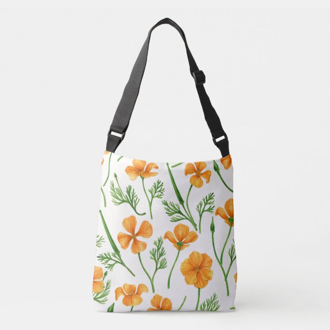 Bolsa Ajustável Folhas da Califórnia, flores no verão, verdinho (Frente)
