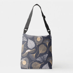 Bolsa Ajustável Folhas de Ginkgo: Elegância Floral Invisível.