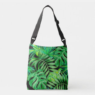 Bolsa Ajustável Folhas Tropicais De Aquarela: Elegância Sem Costur