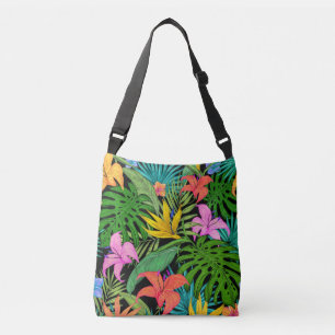 Bolsa Ajustável Folhas Tropicais de Verão Coloridas Elegantes  