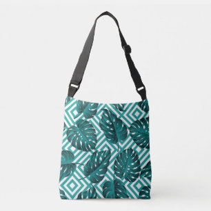 Bolsa Ajustável Folhas Tropicais: Padrão Invisível Floral.