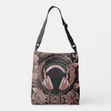 Fones de ouvido Rosegold Arte de IA 