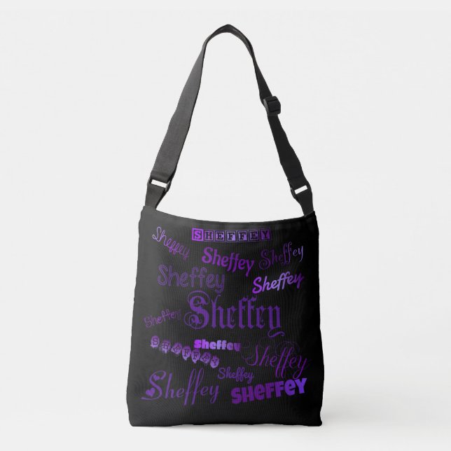 Bolsa Ajustável Fontes roxas do Sheffey (Frente)