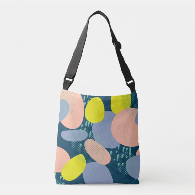Bolsa Ajustável Formas Geométricas: Estilo Colorido de Memphis (Frente)
