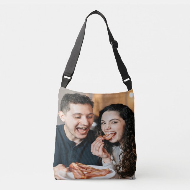 Bolsa Ajustável Foto de comer bacon personalizar customizar (Frente)
