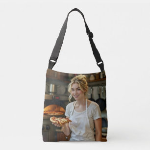 Bolsa Ajustável Foto de Comer Pizza Personalizar Customizar
