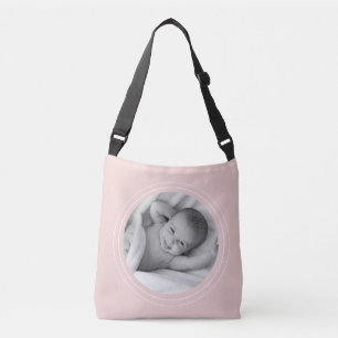 Bolsa Ajustável Foto: Pastel Rosa Crossbody Bag