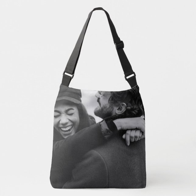 Bolsa Ajustável Foto personalizada em preto e branco (Frente)
