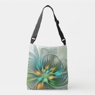 Bolsa Ajustável Fractal de Flor Moderna de Fantasy Abstrato