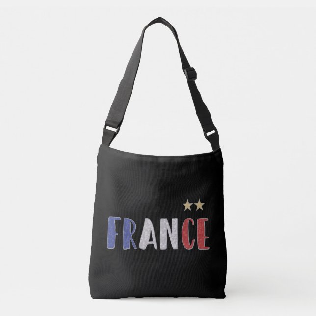 Bolsa Ajustável França Futebol Fan Camisa Bandeira Francesa (Frente)