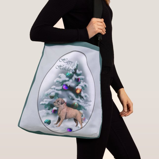 Bolsa Ajustável Fronteira Terrier Natal (Close Up)