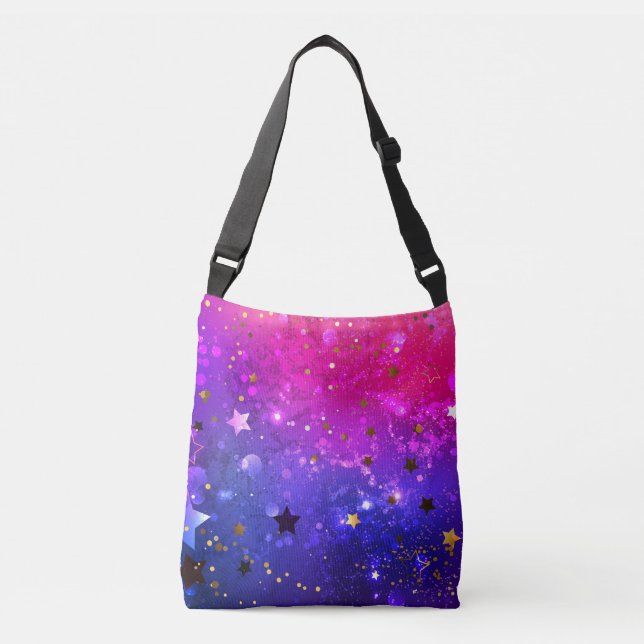 Bolsa Ajustável Fundo Azul Cor-de-rosa brilhante (Frente)