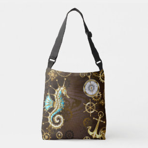 Bolsa Ajustável Fundo de madeira com cavalo de mar mecânico