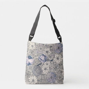 Bolsa Ajustável Fundo Floral do Elegant Vintage Abstrato