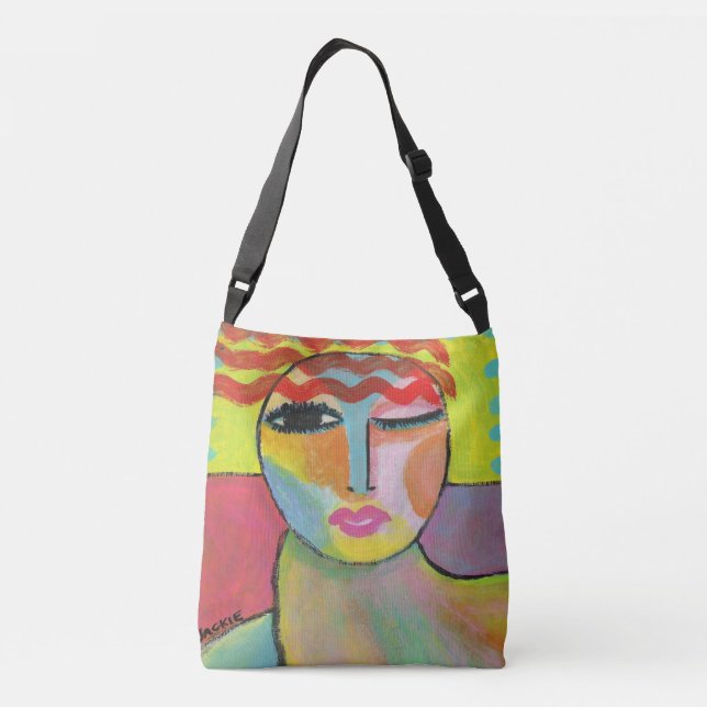 Bolsa Ajustável Funky Abstract Art to Carry (Verso)