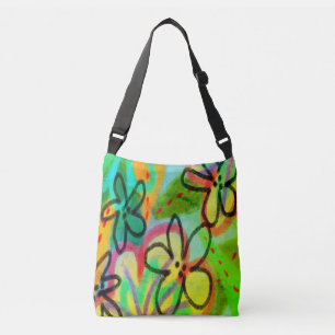 Bolsa Ajustável Funky Abstrato Floral Art