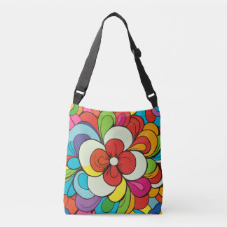 Bolsa Ajustável Funky Flower Digital Art Colorir