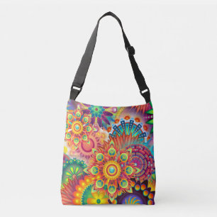 Bolsa Ajustável Funky Retro Pattern Abstrato Bohemian