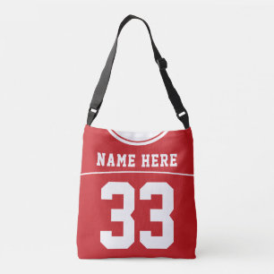 Bolsa Ajustável Futebol Jersey, vermelho, nome e número personaliz