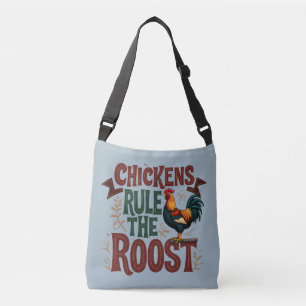 Bolsa Ajustável Galinhas Ordenam a Ilustração da Fazenda Rústica