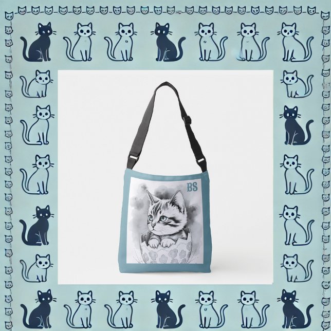 Bolsa Ajustável Gatinho de Páscoa branca em Floral Eggshell (Criador carregado)