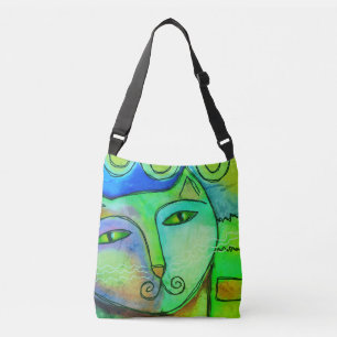 Bolsa Ajustável Gato Colorido de Abstrato
