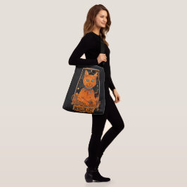 Bolsa Ajustável Gato Cósmico Tarot | Orange Feline Art