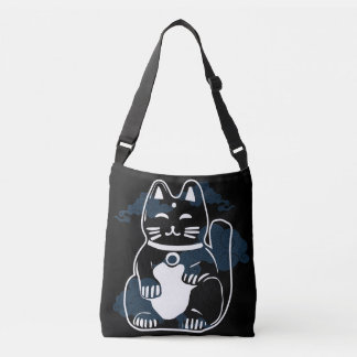 Bolsa Ajustável Gato de Boa Sorte Japonês com nuvens