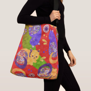 Bolsa Ajustável Gato de Gato Japonês Colorido Neko