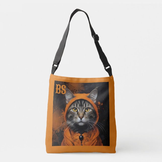 Bolsa Ajustável Gato de horror do Dia das Bruxas Spooky em Disguis (Verso)