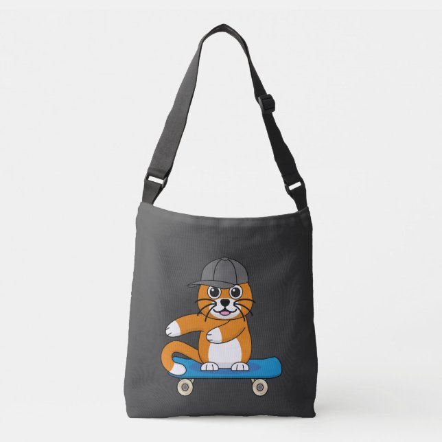 Bolsa Ajustável Gato de Laranja Cachorro em Cartoon (Frente)