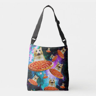 Bolsa Ajustável Gato de pizza espacial engraçado