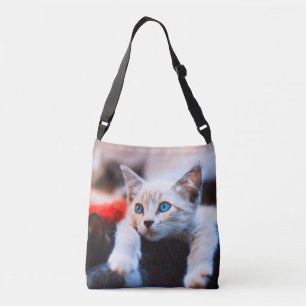 Bolsa Ajustável Gato Gelado Adorável De Olhos Azuis De Kitten