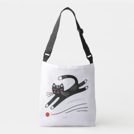 Bolsa Ajustável Gato Negro Impressionante Perseguindo Ponto Vermel