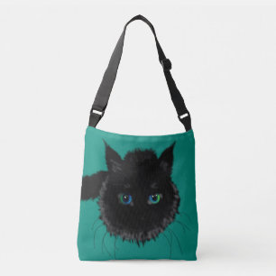 Bolsa Ajustável Gato Preto com Olhos Azuis - Escolher / Adicionar