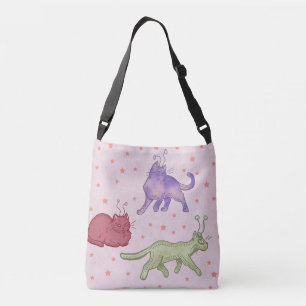 Bolsa Ajustável Gatos Alienígenas Gato Espacial Caprichoso Diverti