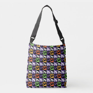 Bolsa Ajustável Gatos Assustadores de Halloween Xadrez